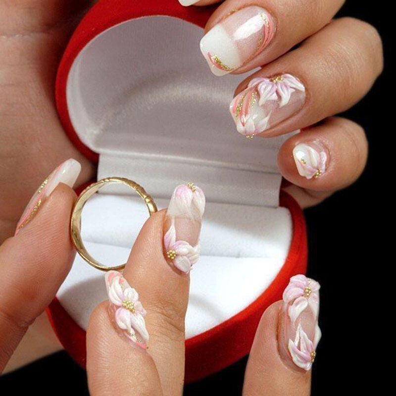 Description: Các mẫu nail tuyệt đẹp sang trọng quý phái cho cô dâu ngày cưới hot nhất 2015 phần 4